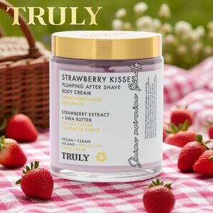 TRULY Strawberry Kisses Skin Plumping Aftershave Body Cream With Shea Butter